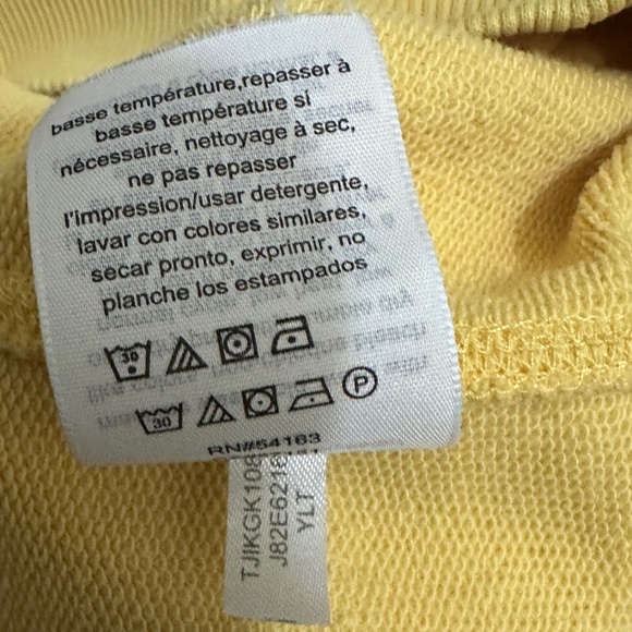 276 Tommy Hilfiger | Unisex Yellow Zip Up Hoodie Sweatshirt Jacket (Size S) - Picture 9 of 12